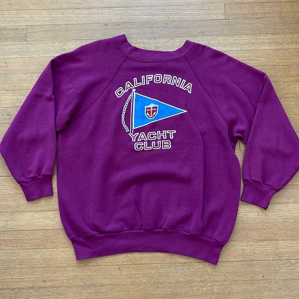 Vintage 90s California Cal Yacht Club sweater nautical graphic sailing